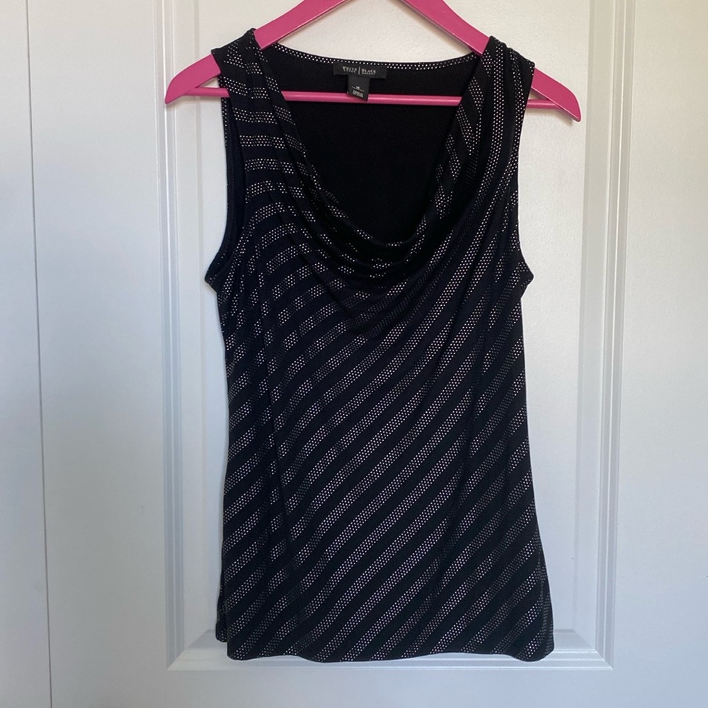 White House Black Market Sleeveless Cowl Neck Top‎